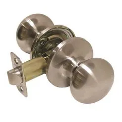 Deltana 6903-15 Portland Home Series Mushroom Door Knobset Passage Satin Nickel