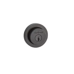 Kwikset 158RDT-11P Milan Round Single Cylinder Deadbolt With RCAL Latch And RCS Strike KA3 Venetian Bronze Finish