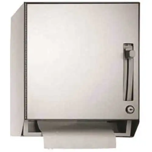 ASI American Specialties, Inc. 10-8522 Surface Mounted Stainless Steel Lever-Type Roll Paper Towel Dispenser