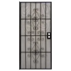 Prime-Line Products PRECISION 3851BK3068 Security Door 81-3/4" H X 36" W Orleans Black Steel Powder Coated