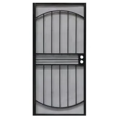Prime-Line Products PRECISION 3836BK3068 Security Screen Door Monterrey 81-3/4" H X 36" W Franciscan Black Steel Black