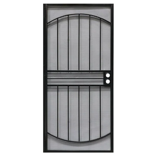 Prime-Line Products PRECISION 3836BK3068 Security Screen Door Monterrey 81-3/4" H X 36" W Franciscan Black Steel Black