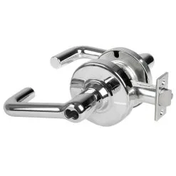 Schlage Commercial Schlage ALX53B TLR 625 43-005 Grade 2 Entrance Cylindrical Lock With Field Selectable Vandlgard, Tubular Lever, SFIC Less Core, Bright Chrome Finish, Backset Extension, Non-handed Bright Chrome