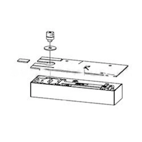 DORMA BTS75VH-105-80010-LH-605 Dorma FLOOR CL X 105 HO X LH, Bright Polished Brass