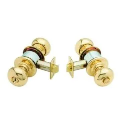 Schlage Commercial D40S PLY 605 D Series Privacy Plymouth Lock With 14001 Latch And 10025 Strike Bright Brass Finish