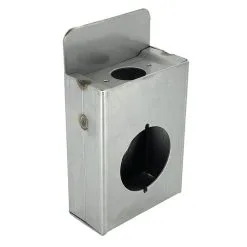 Keedex K-BXSGL234-SS Single Hole Lock Box-16 Gauge Std Cyl Locks 2-1/8" Hole Stainless Steel