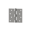 Hager 033146 1741 4" X 4" Steel Square Corner Full Mortise Plain Bearing Residential Hinge, Satin Chrome Finish