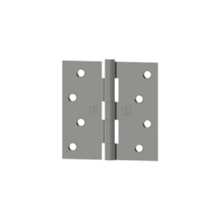 Hager 033146 1741 4" X 4" Steel Square Corner Full Mortise Plain Bearing Residential Hinge, Satin Chrome Finish