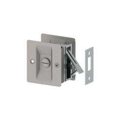 Hager 143173 330M Square Privacy Pocket Door Latch For 1-3/4" Doors, Satin Nickel Finish