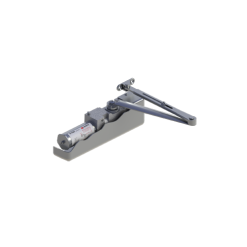 Hager 126475 5100 Left Hand Multi-Mount 1-6 Adjustable Hold Open Door Closer Aluminum Finish