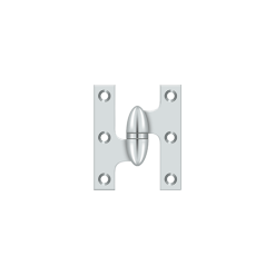 Deltana OK2520U26-L 2-1/2" Height X 2" Width Olive Knuckle Door Hinge With Ball Bearing Left Hand Chrome