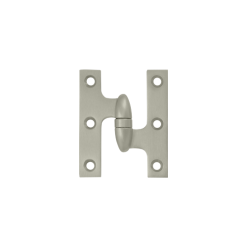 Deltana OK3025B15-R 3" Height X 2-1/2" Width Olive Knuckle Door Hinge With Ball Bearing Right Hand Satin Nickel