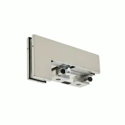 CR Laurence CRL PH40PKLBS Brushed Stainless LH Sidelite Mount Transom Patch Fitting With PK/ESK Stop/Strike