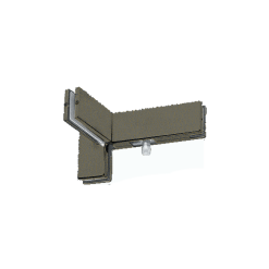 CR Laurence CRL PH41RDU Dark Bronze Right Hand Sidelite Transom Patch With Support Fin Bracket And 1NT300 Insert