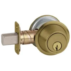 Schlage Commercial Schlage B560FP 609X626 Deadlock Satin Brass Blackened Satin Relieved Clear Coated