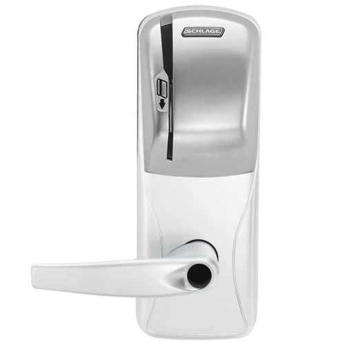 Schlage Electronics CO200CY50MSATH625LRH Electric Cylindrical Lock Bright Chrome