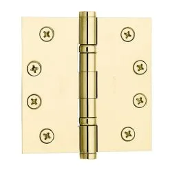 Baldwin 1041031I 4" X 4" Ball Bearing Mortise Square Hinge Unlacquered Brass Finish