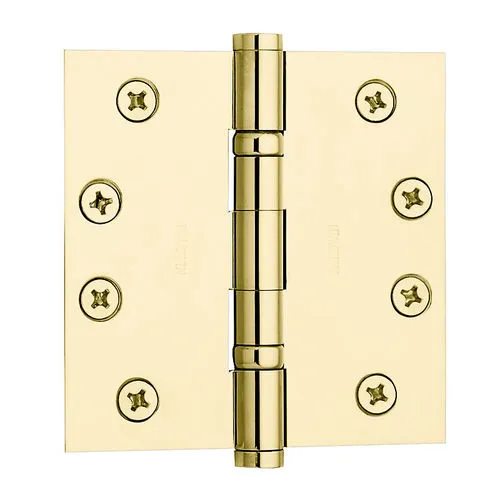 Baldwin 1041031I 4" X 4" Ball Bearing Mortise Square Hinge Unlacquered Brass Finish