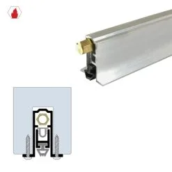 Brixwell 7023CA-36 Concealed Automatic Door Bottom (1-3/16" By 1-1/2") Clear Anodized