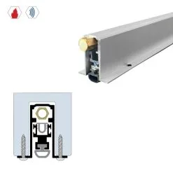 Brixwell 7053CA-TD-48 Concealed Automatic Door Bottom (1-11/32" By 1-9/16") Clear Anodized