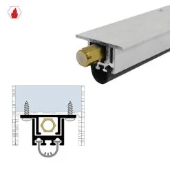 Brixwell 71553MA-108 Concealed Automatic Door Bottom (1-3/8" By 3/4") Mill Aluminum